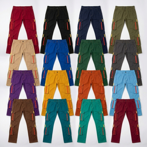 Pantalones Deportivos Cargo para Hombre Sin Marca, Cintura Elástica con Cordón, Pantalones Jogger Casuales con Múltiples Bolsillos - Product Image 6