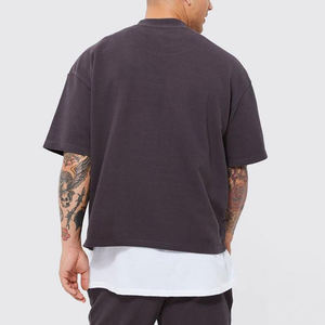 เสื้อยูนิเซ็กซ์ ผ้าฝ้าย 100% ออกแบบลายด้านหน้าได้ตามต้องการ คุณภาพระดับพรีเมียม คอทรงโอ แขนเสื้อแบบดรอปโชว์เดอร์ ทรงโอเวอร์ไซส์ เป็นมิตรต่อสิ่งแวดล้อม แห้งเร็ว สไตล์สตรีทแวร์ - Product Image 4