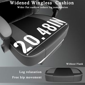 Ergonomic Adults' Gaming Chair with Pocket Spring Cushion & <b>Footrest</b> Breathable PU Leather Ad - Product Image 5