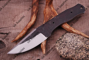 Couteau utilitaire de camping et d'extérieur à lame pleine en acier au carbone 1095, fait main, style industriel, pointe tombante, support OEM/ODM - Product Image 3