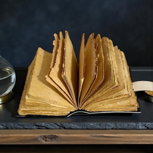 Cuaderno de Cuero Hecho a Mano con Diseño de Arte Cósmico de Fantasía Oscura, Diario Gótico Oculto con Tapa Dura, Estilo Vintage - Product Image 6