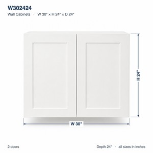 ตู้แขวนผนังครัวสั่งทำขนาด 30 x 24 นิ้ว สีขาวสไตล์เชคเกอร์ ลึก 24 นิ้ว แบบ RTA ผลิตจากโรงงานโดยตรงในเวียดนาม - Product Image 6