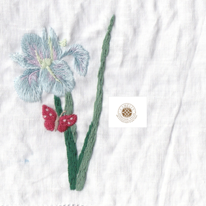 Servilleta de lino bordada con flores de tulipán, textura suave y elegante, ideal para mesa de té, decoración de bodas y comidas de gala. - Product Image 3