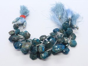 Perles d'apatite bleue néon naturelle facettées, taille hexagonale, 10-15 mm, perles de pierres précieuses d'apatite bleue, 7 pouces, pour la fabrication de bijoux, vente en gros - Product Image 5