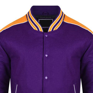 Chaqueta de Béisbol de Cuero Negra Bordada de Alta Calidad con Diseño Personalizado OEM, Chaqueta Bomber Letterman para Hombre, Chaqueta Varsity - Product Image 5