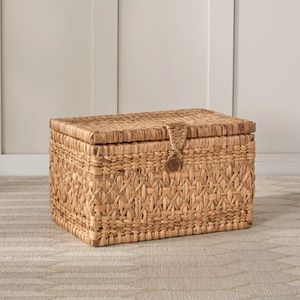 Caja de Jacinto de Agua de Alta Calidad, Hecha a Mano en Vietnam, Contenedor de Almacenamiento con Tapa y Forro de Tela para Estante de Despensa - Product Image 2