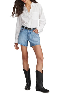 Shorts de Mezclilla de Algodón de Alta Calidad para Mujer, Corte Recto, con Detalle de Botones en la Parte Media, Ligeros, Transpirables, de Secado Rápido, Personalizables, 2026 - Product Image 5