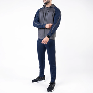 Men Windproof Printed Side Stripe Standing Collar <b>Tracksuit</b> Stylish Breathable Performance Set High Quality 100% Cotton Jogging - Product Image 2