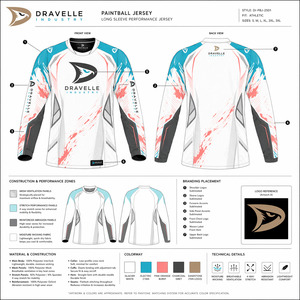 Premium Glacier <b>Paintball</b> Jersey Custom Speedball Shirt with Burst Sleeve Design - Product Image 5