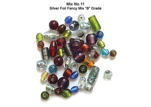 Perles de verre multicolores en feuille d'argent de marque MAE de qualité supérieure, mélange n°11, pour la fabrication de bijoux, haute qualité, élégantes, vente en gros, usine indienne - Product Image 2