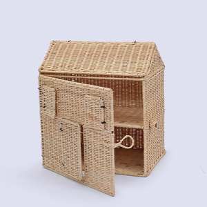 Casa de muñecas plegable de ratán, juguete para niñas, casa de muñecas pequeña, juguetes al mejor precio, casas para muñecas - Product Image 5