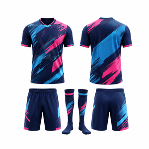 Ensemble maillot et short de football personnalisés par sublimation – Tenue d'équipe de football haute performance pour hommes et jeunes - Product Image 1