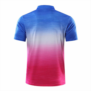 New Custom Men's Breathable Printed for Shirts Polyester/Cotton Solid Pattern Sublimation Polo Shirt Short Sleeve Knitted - Product Image 3