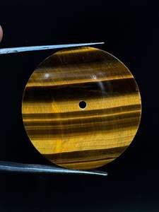 Esfera de reloj con movimiento nh35, piedra de ojo de tigre natural, disco redondo de 31.50 mm para la fabricación de relojes - Product Image 4