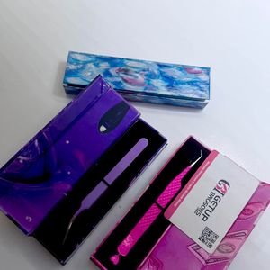 Pince à épiler GETUP BROSONS IMPEX 45 degrés/isolation, rose violet, en acier inoxydable thermolaqué, pointe de précision lisse 10 mm - Product Image 5