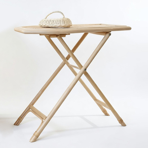 Giocattoli educativi per bambini, set da stiro in rattan naturale con ferro da stiro <span class=keywords><strong>giocattolo</strong></span> per giochi di ruolo per bambini - Product Image 4