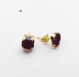 Raw Garnet Gemstone 8-10 MM <b>Studs</b> Earrings Jewelry - Wholesale Handmade <b>Studs</b> <b>for</b> <b>Men</b> and Women - Product Image 4