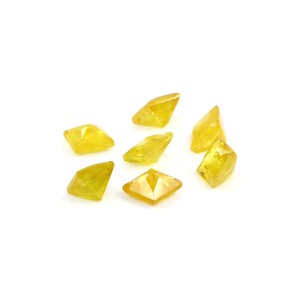 Natural Untreated Yellow Sapphire Calibrated Faceted Squares 3.5mm, Natural Loose Faceted Yellow Sapphire Gemstone For Jewelry - Product Image 3
