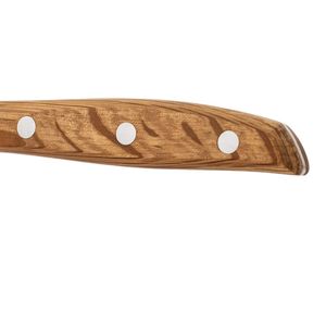 Cuchillos para pan con mango de madera marrón, hoja dentada plateada, agarre de tres remaches, rebanador de pan de cocina para baguettes y pan crujiente - Product Image 6