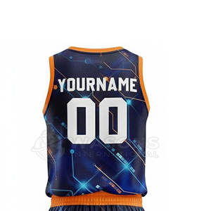 Camiseta de Baloncesto Reversible Sublimada con Diseño Personalizado al por Mayor, Camiseta de Baloncesto para Hombre y Jóvenes - Product Image 4