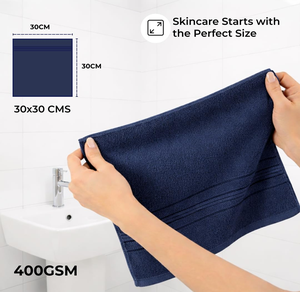 Toalla Facial Cuadrada de Jacquard 100% Algodón, Color Sólido, Súper Suave, para Hombre y Mujer, 400 GSM, Secado Rápido, Agradable para la Piel, para Uso Deportivo - Product Image 5