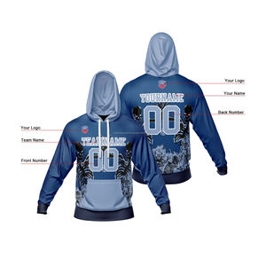 Sweat-shirts à capuche vierges pour impression, molleton haute densité, surdimensionnés, unis, vente en gros, mélange coton-polyester, unisexe - Product Image 2