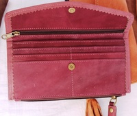Tas tangan kulit asli wanita, tas tangan desainer kulit asli Multi warna, dompet panjang, tas tangan untuk wanita
