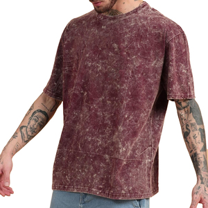 T-shirts pour hommes coupe ajustée, légers, anti-boulochage, effet délavé, en matière douce et tendance, à prix abordable - Product Image 3