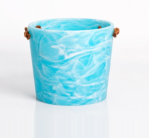 Cubo de Hielo de Resina Morada Hecho a Mano con Asa de Nudo, Taza Redonda para Enfriador de Vino, Cerveza, Fiesta, Accesorios de Bar - Product Image 4