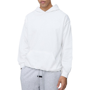 Sudadera con Capucha Extra Grande para Hombre, Diseño de Bolsillo en Color Sólido, Ropa Casual Estilo Otoño, Tejido de Punto 100% Algodón - Product Image 1