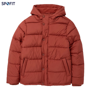 Chaqueta Safari de Color Sólido para Hombre, Talla Grande, Cierre de Cremallera Impermeable, Exterior de Cuero Genuino, Forro de Algodón, Informal, Invierno - Product Image 1