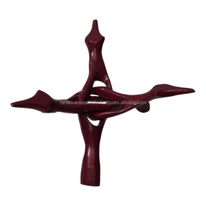 <b>Rustic</b> Metal Tripod Stand Holder Elegant Decorative Sculpture for Tabletop <b>Shelf</b> Living Room Office Display - Product Image 3