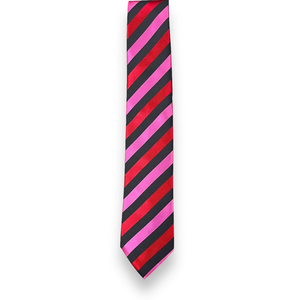 Corbata a Rayas Multicolor de Primera Calidad |   Corbata de Poliéster con Tacto de Seda para Hombre, Formal, de Negocios, para Boda, Regalo, Accesorio de Moda - Product Image 1