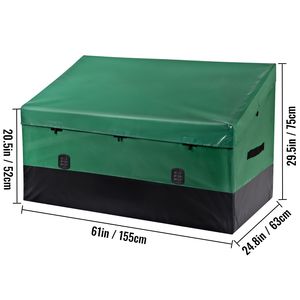 Contenitore da Esterno Impermeabile in PE da 150 Galloni con Telaio Zincato per Stoccaggio all'Aperto - Product Image 2
