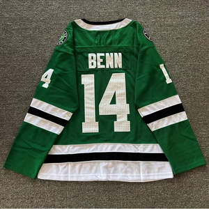 Maillot de hockey sur glace unisexe, broderie personnalisée, haute qualité, séchage rapide, respirant, antibactérien, 100% polyester, service OEM - Product Image 2