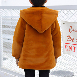 Abrigo de Invierno para Niños, Grueso, de Forro Polar, Reversible, Cortavientos, Transpirable, con Cierre, Unisex, para Niños, con Capucha y Bolsillos - Product Image 2