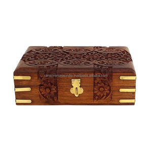 กล่องเครื่องประดับไม้คุณภาพสูงขายดีการออกแบบดอกไม้หรูหราสำหรับสร้อยคอสร้อยข้อมือต่างหูงานฝีมือไม้ตัวเลือกขายส่ง - Product Image 4
