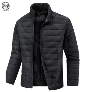 Chaqueta de Invierno con Capucha 100% Poliéster, Cierre de Cremallera, Tela Brillante con Burbujas, Secado Rápido, Resistente al Viento, Transpirable, Personalizada para Hombre - Product Image 6