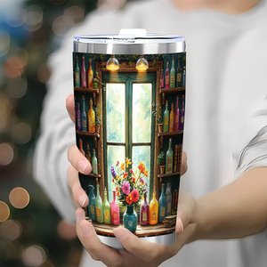 Stainless Steel Tumbler 20oz Double Wall <b>Insulated</b> Portable Outdoor Hiking <b>Cup</b> - Product Image 3