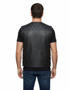 Chaleco de Motociclismo de Cuero Premium Personalizado para Hombre, Chaleco de Seguridad Protector para Motociclistas, Fabricante 2026 - Product Image 4