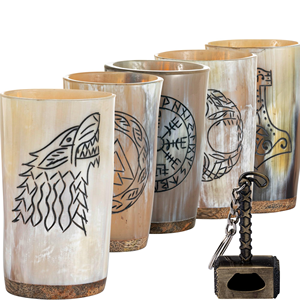 Chope à bière artisanale en corne de buffle, petite taille, idéale pour les fêtes à domicile, cadeau, passe au lave-vaisselle, FAIZA CRAFT - Product Image 6
