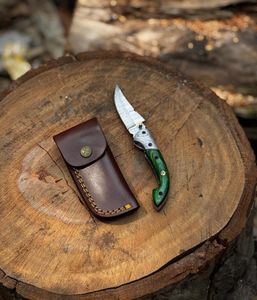 Couteau pliant de poche 7 pouces en acier Damas à motif torsadé, vente en gros OEM ODM, best-seller, PRESTIGE BLADES - Product Image 2