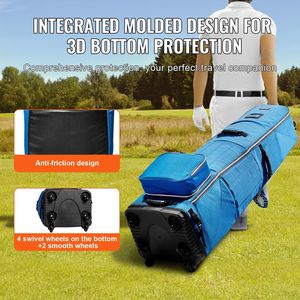 1200D Oxford Golf Club borsa da viaggio con ruote comodo copertura valigetta per attrezzatura da Golf - Product Image 3