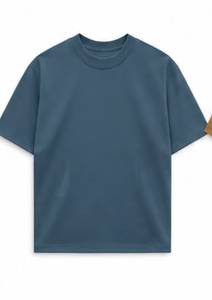 Camiseta de Manga Corta para Hombre, Cuello Redondo, Color Verde Oliva, Corte Regular, Informal, de Algodón Jersey, Color Sólido, Tejido Liso - Product Image 3