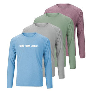 Camisetas de Manga Larga para Hombre, Ligeras, Tejido Sólido, Secado Rápido, Suaves, Elegantes, Clásicas, Cómodas, con Logotipo Personalizado - Product Image 1