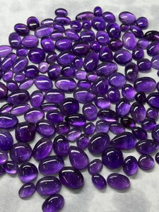 Natural Amethyst Oval Cabochons Polished Loose Gemstones For DIY Jewelry Making - Product Image 2