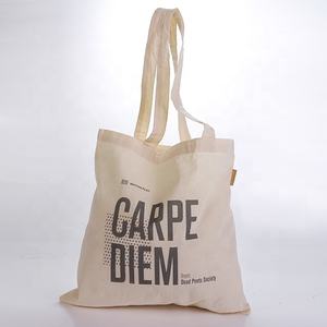 Customizable Canvas Cotton Tote <b>Bags</b> Fashionable <b>Reusable</b> Beach <b>Bags</b> Screen Rope Handle PP Material Letter Logo Imprinted - Product Image 2