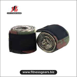 ผ้าพันมือ JUST FITNESS GEARS ผลิตจากโพลีเอสเตอร์ระบายอากาศได้ดี พร้อมตัวล็อคแบบสวม ผลิตในประเทศปากีสถาน สำหรับการฝึกเพาะกาย - Product Image 1