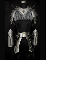 Armadura de Caballero Medieval de Acero Inoxidable Plateado, Placas Soldadas de Malla de Cadena, Equipo de Cosplay SCA, Imitación Antigua - Product Image 2