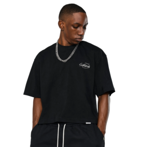 Custom Oversized Graphic T Shirt Men Heavyweight Cotton <b>Drop</b> Shoulder Streetwear Tee <b>Back</b> Print - Product Image 1